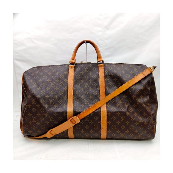 LOUIS VUITTON KEEPALL 60 BANDOULIERE TRAVEL BAG MONOGRAM - Picture 2 of 12